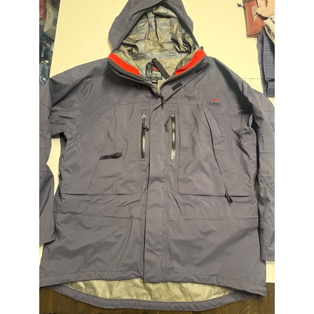 LL Bean Outdoors GORE-TEX XCR All Conditions Jacket Mens XXL Grey Ripstop 0CQ74